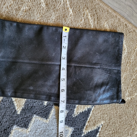 Eileen Fisher Black Leather Heeled Tall Boots - Picture 10 of 12